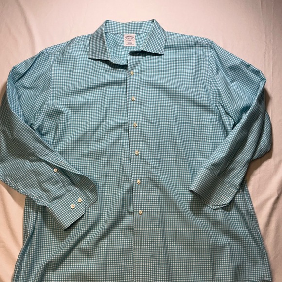 Brooks Brothers 1818 Regent Fit Checkered Button Down Long Sleeve Shirt 18 4/5 - Picture 1 of 6